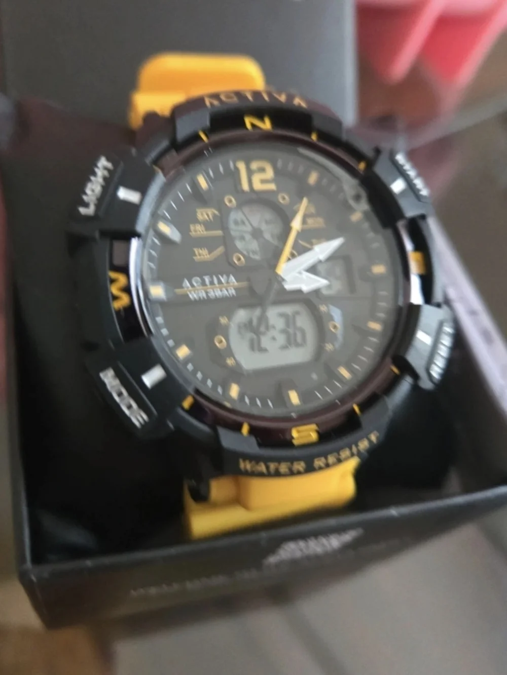 ACW8045-004 Activa X By Invicta Digital Men's Watch Yellow 53mm